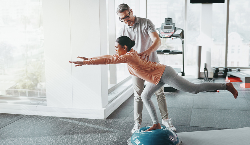 Mobility and balance training session at Vitasyn Rehab and Physio Centre Royapettah